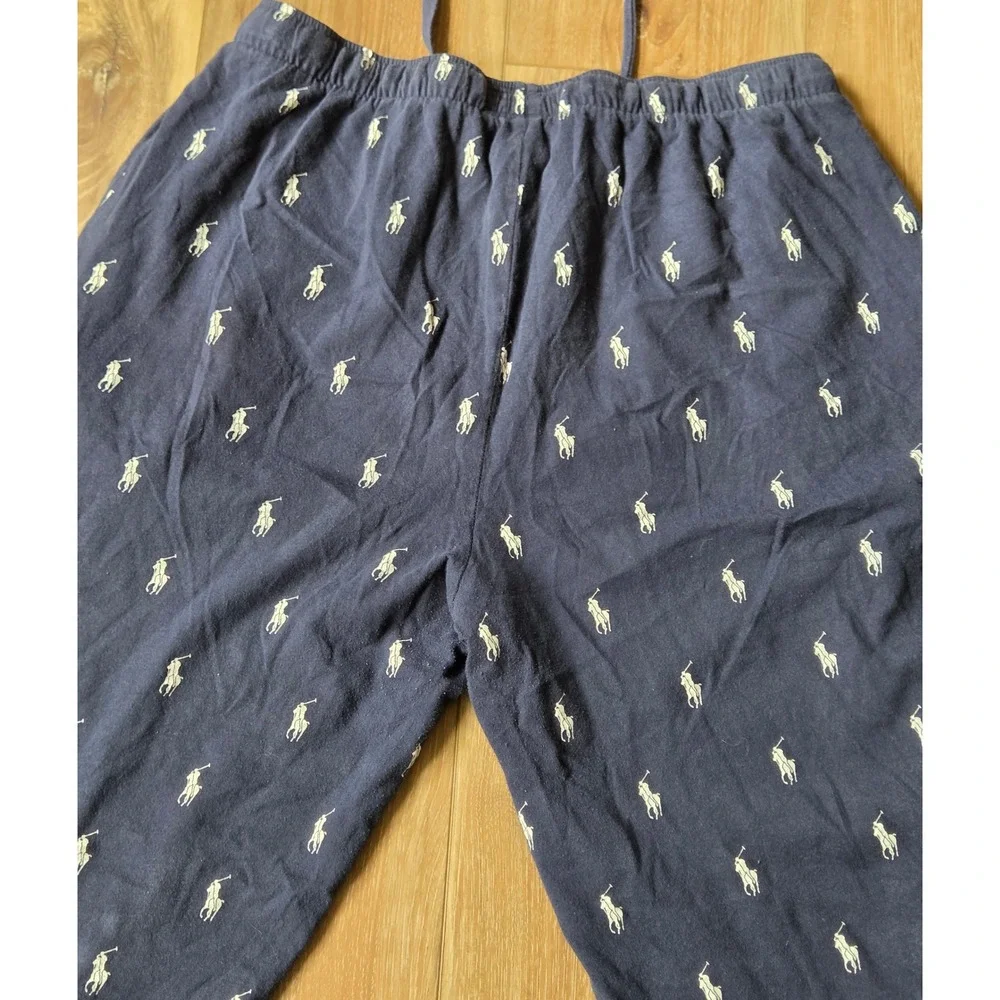 Polo Ralph Lauren Elastic Waistband Lounge Pants Mens Size Medium Navy